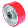 Vestil Polyurethane Wheel 5x2 Red/Silver WHL-PU-5X2